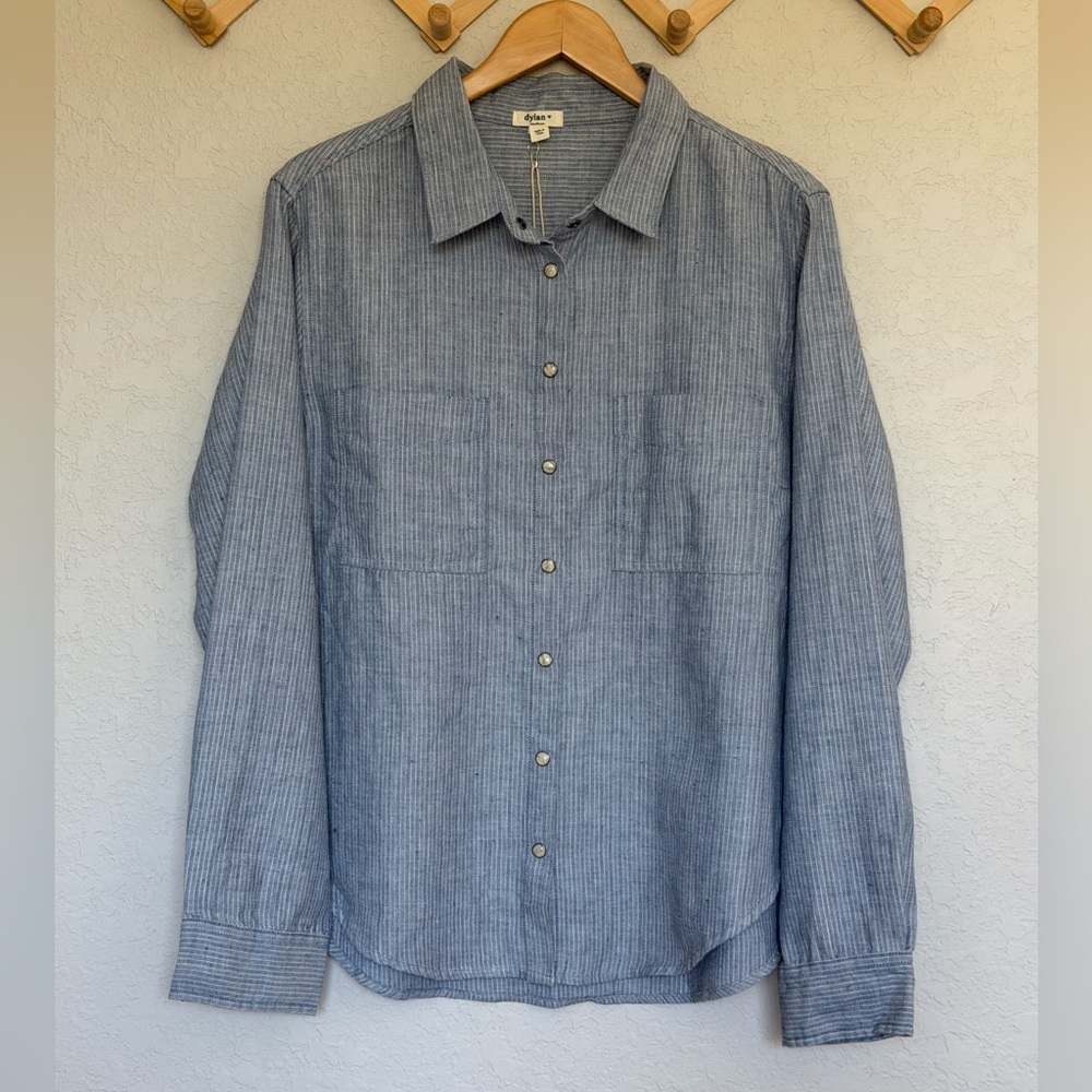 Dylan Collared Button Down Shirt Linen Blend